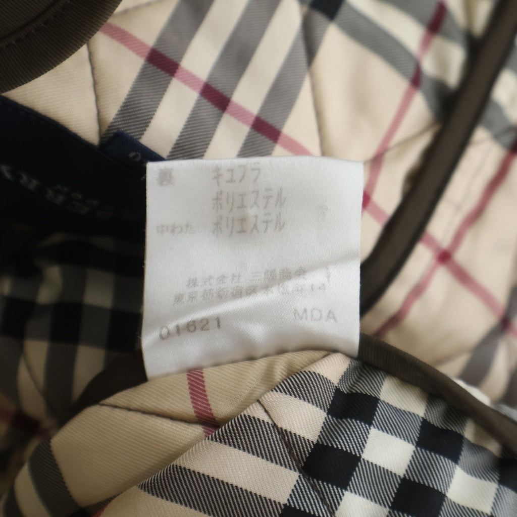 BURBERRY LONDON(バーバリーロンドン) 裏地ノバチェック柄 キルティング スナップボタン ジャケット ブラウン FC059-730 レディース