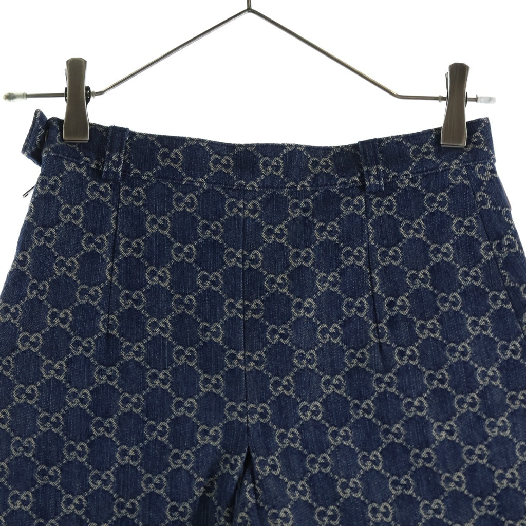 GUCCI(グッチ) ウォッシュド オーガニック デニムパンツ インディゴブルー #36 652661 レディース