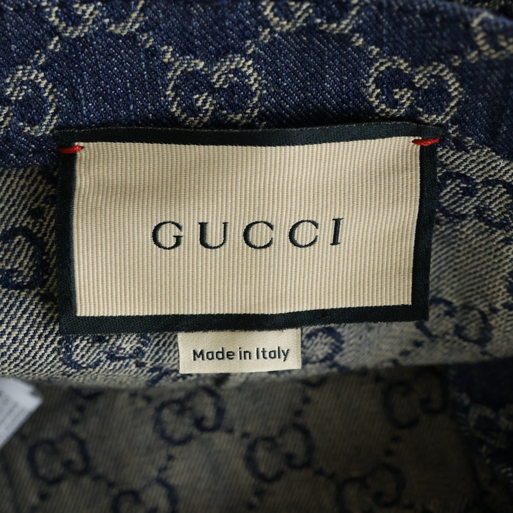 GUCCI(グッチ) ウォッシュド オーガニック デニムパンツ インディゴブルー #36 652661 レディース