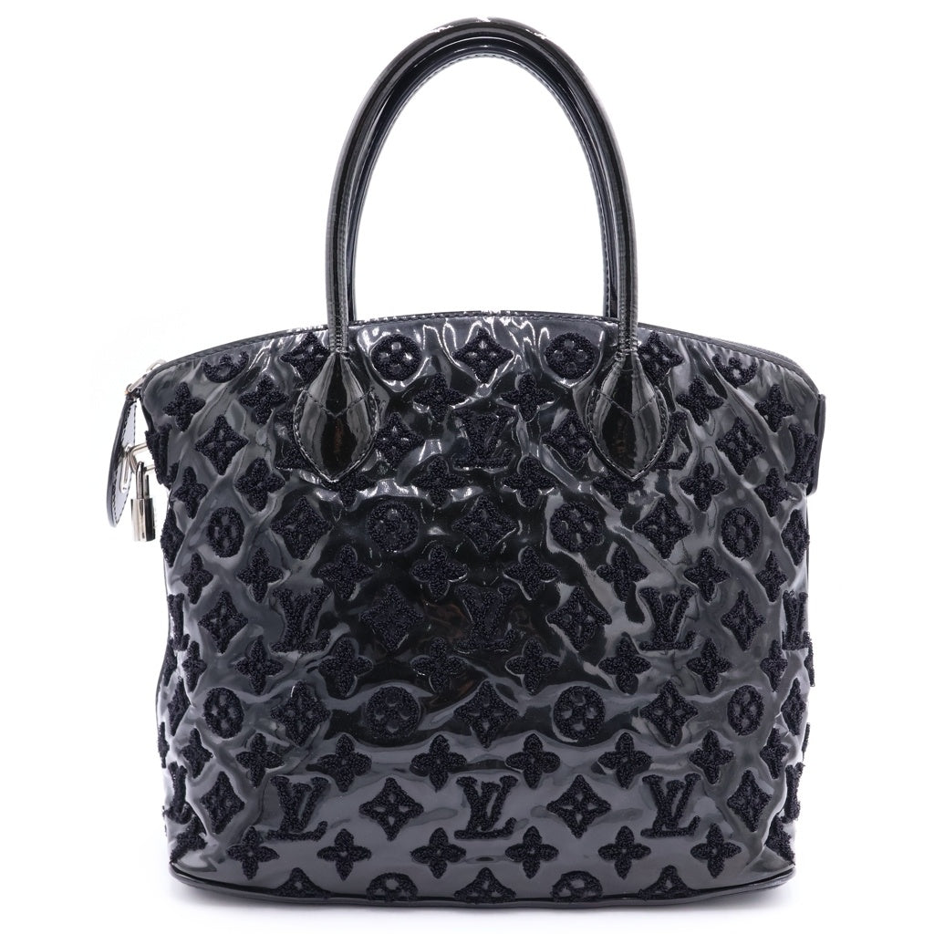 LOUIS VUITTON(ルイヴィトン) ロックイット ブークレット モノグラム ファシナション ノワール パテントレザー ハンドバッグ シルバー金具 ブラック M40602 レディース