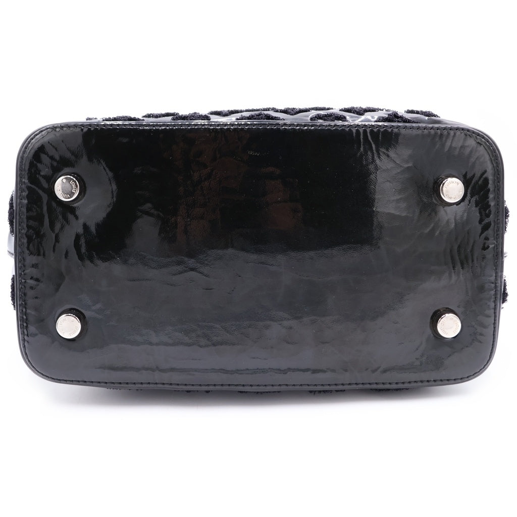 LOUIS VUITTON(ルイヴィトン) ロックイット ブークレット モノグラム ファシナション ノワール パテントレザー ハンドバッグ シルバー金具 ブラック M40602 レディース