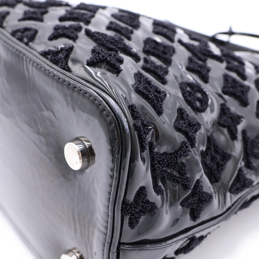 LOUIS VUITTON(ルイヴィトン) ロックイット ブークレット モノグラム ファシナション ノワール パテントレザー ハンドバッグ シルバー金具 ブラック M40602 レディース