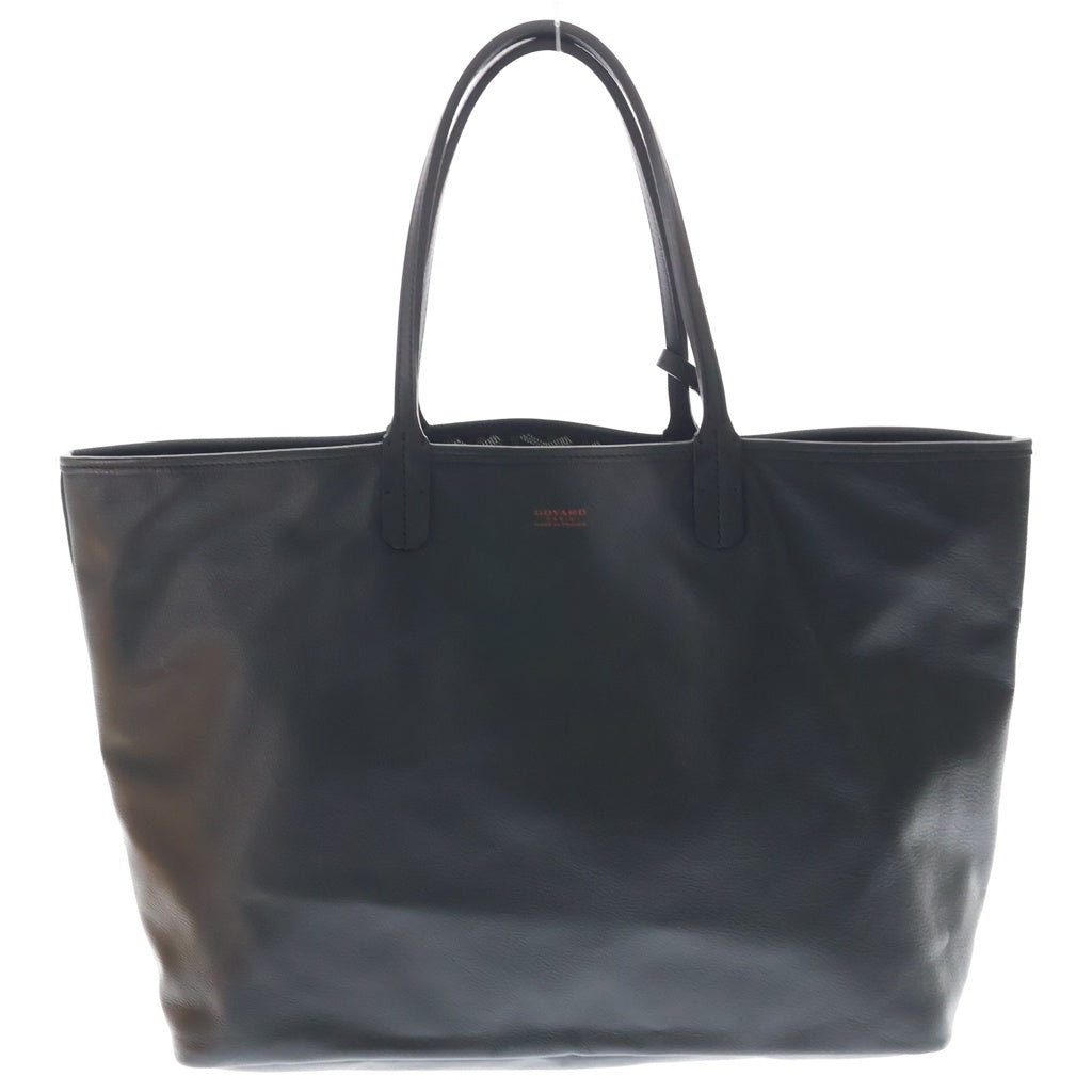 GOYARD(ゴヤール) アンジュPM リバーシブル PVC コーティングキャンバス レザートートバッグ ブラック/ブラウン レディース
