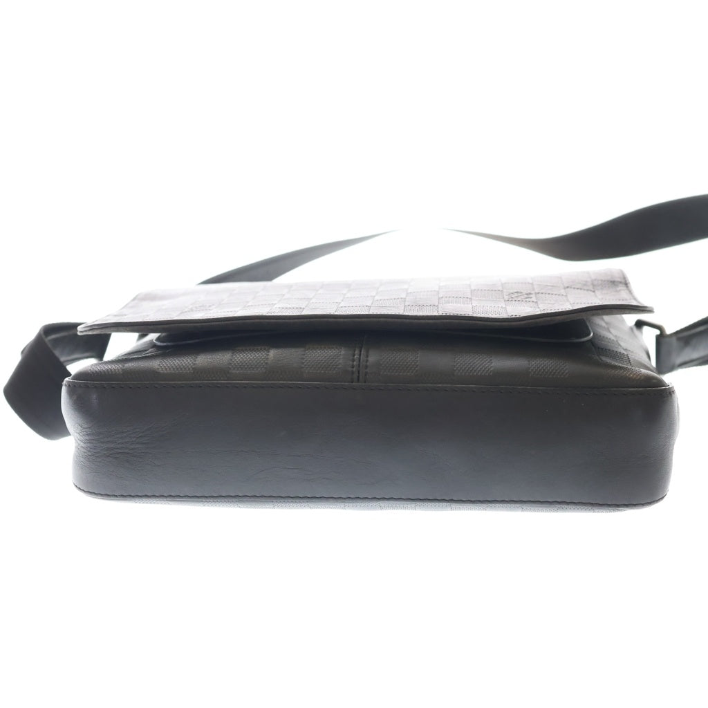 LOUIS VUITTON(ルイヴィトン) ダミエ アンフィニPM ショルダーバッグ ブラック レザー N41286 シルバー金具 レディース