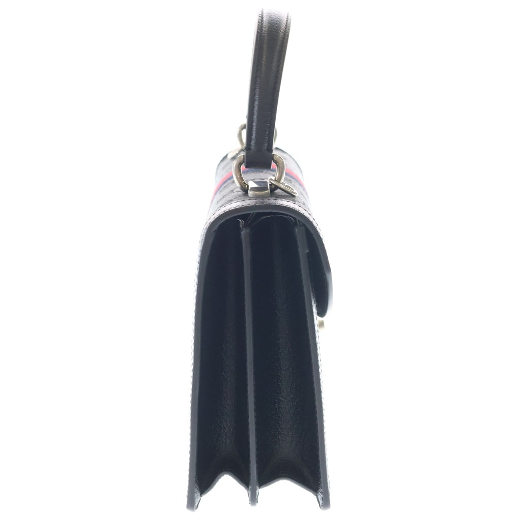 BALENCIAGA(バレンシアガ) ×グッチ ザハッカー 2wayハンドバッグ ショルダーバッグ ブラック キャンバス×レザー 680119 シルバー金具 レディース