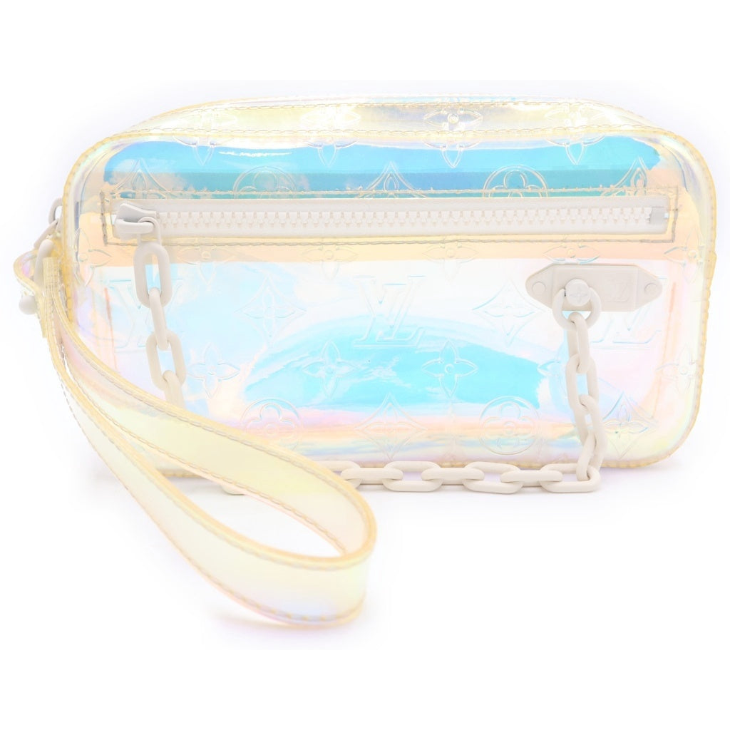 LOUIS VUITTON(ルイヴィトン) モノグラムプリズム ポシェットヴォルガ ハンド クラッチ セカンドバッグ ホワイト M55261 レディース