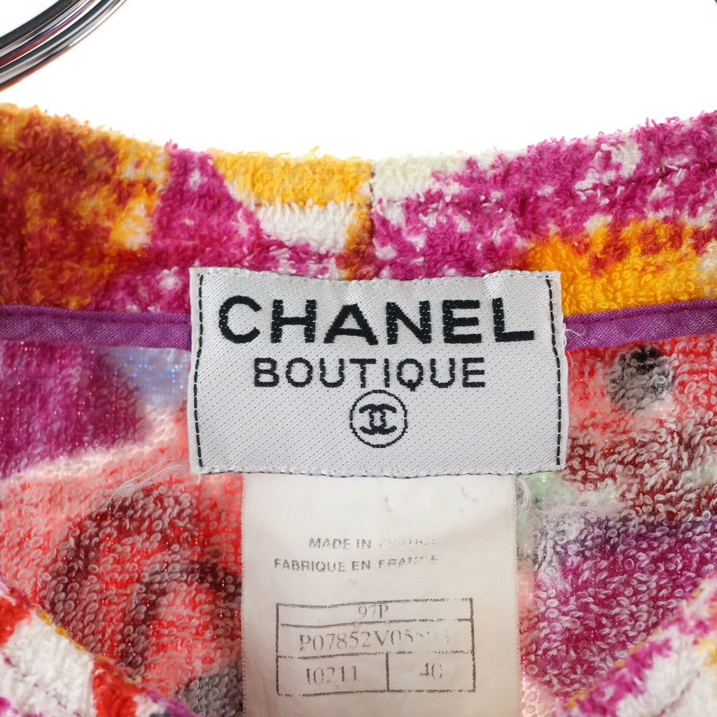 CHANEL(シャネル) ココボタン フラワープリント 総柄ノースリーブワンピース マルチカラー #40 P07852V05593 レディース