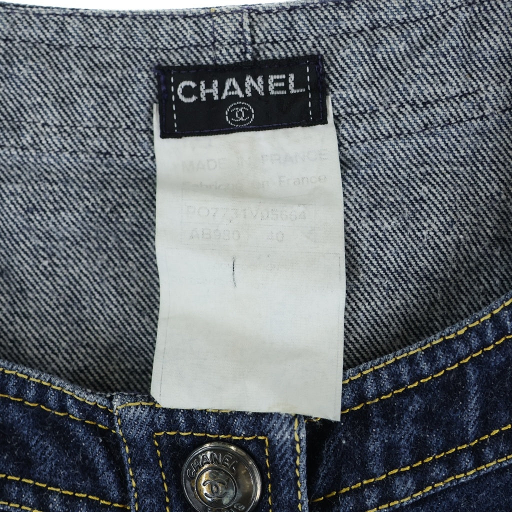 CHANEL(シャネル) ココボタン ノースリーブデニムワンピース インディゴブルー #40 PO7731V05664 レディース