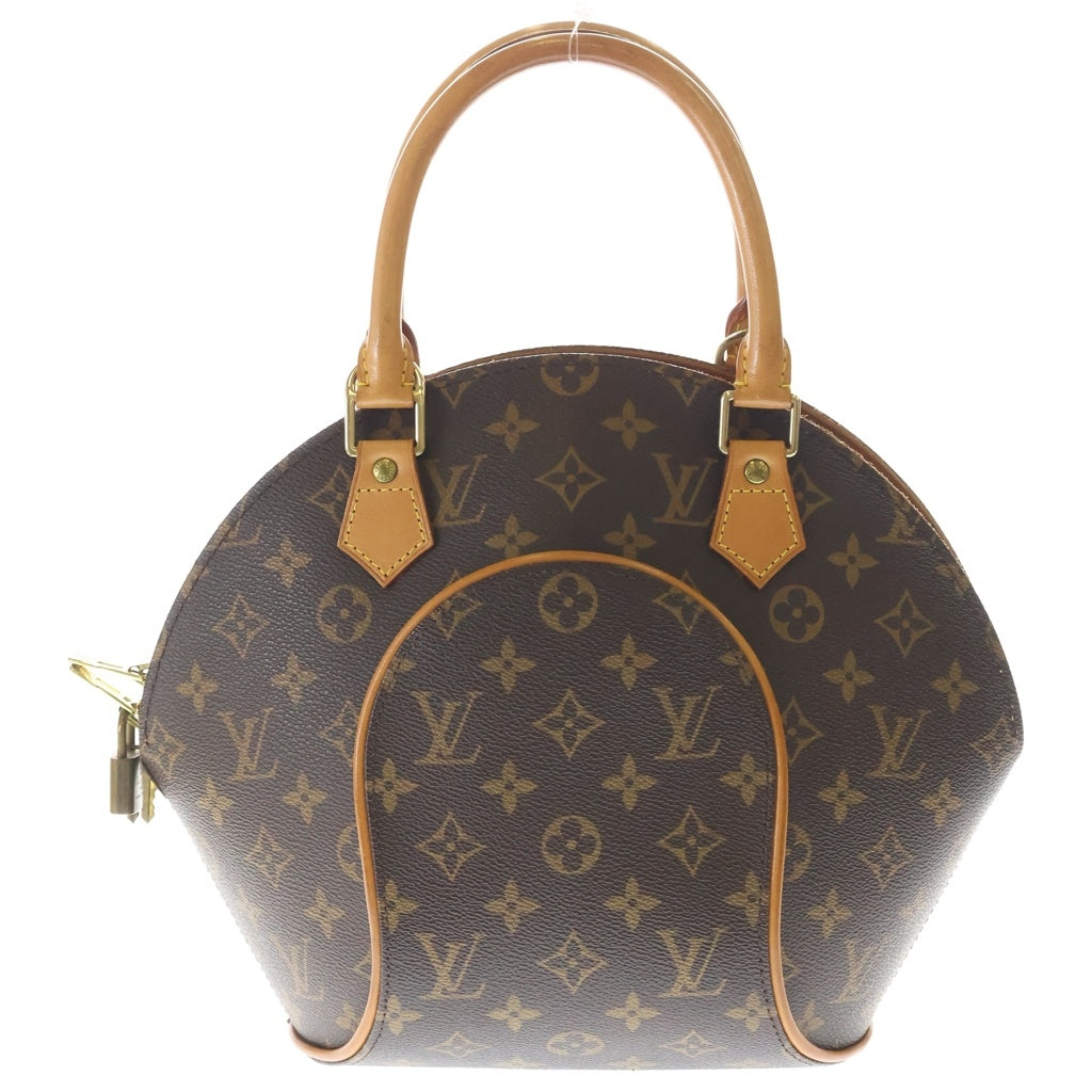 LOUIS VUITTON(ルイヴィトン) モノグラム エリプスPM ハンドバッグ ブラウン レザー×PVC M51127 ゴールド金具 レディース