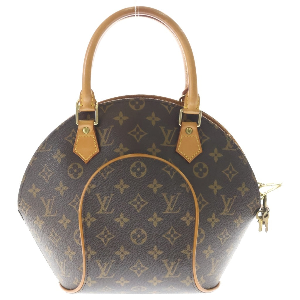 LOUIS VUITTON(ルイヴィトン) モノグラム エリプスPM ハンドバッグ ブラウン レザー×PVC M51127 ゴールド金具 レディース