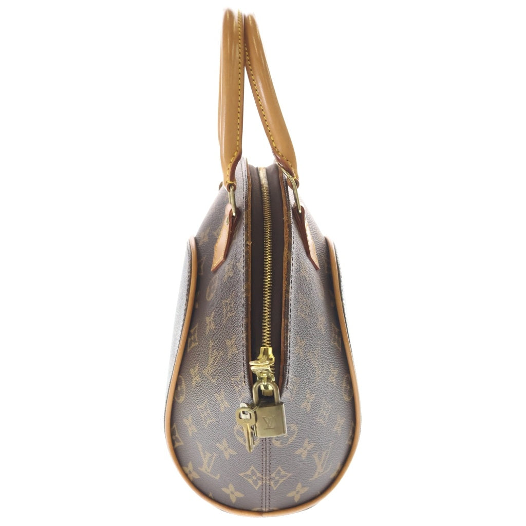 LOUIS VUITTON(ルイヴィトン) モノグラム エリプスPM ハンドバッグ ブラウン レザー×PVC M51127 ゴールド金具 レディース