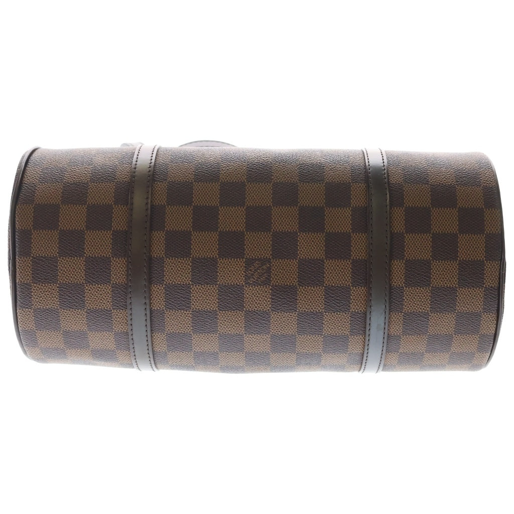 LOUIS VUITTON(ルイヴィトン) ダミエ パピヨン30 ハンドバッグ ボストンバッグ ブラウン レザー×PVC 子持ち N51303 ゴールド金具 レディース