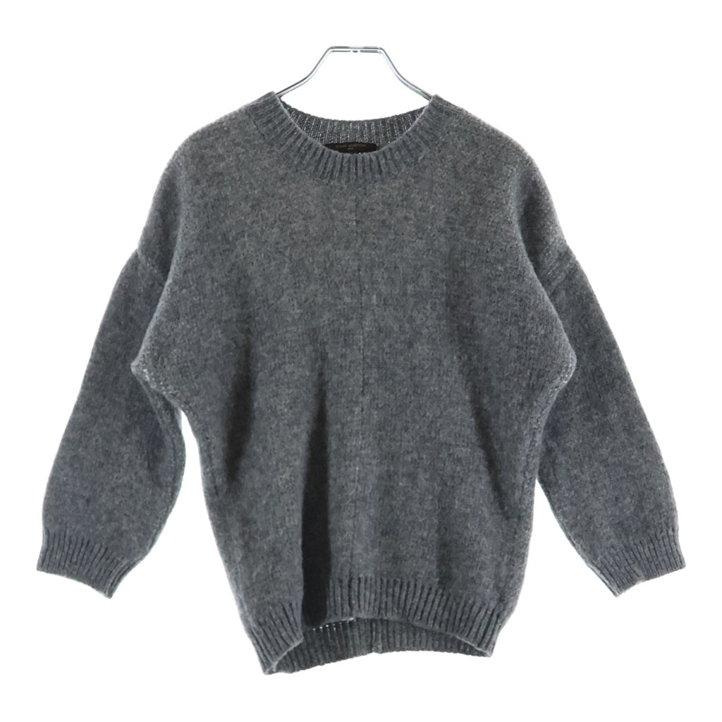 LOUIS VUITTON(ルイヴィトン) 08AW カシミヤ混 ウール クルーネック 長袖ニット セーター グレー RW082B WNKM18MPN レディース