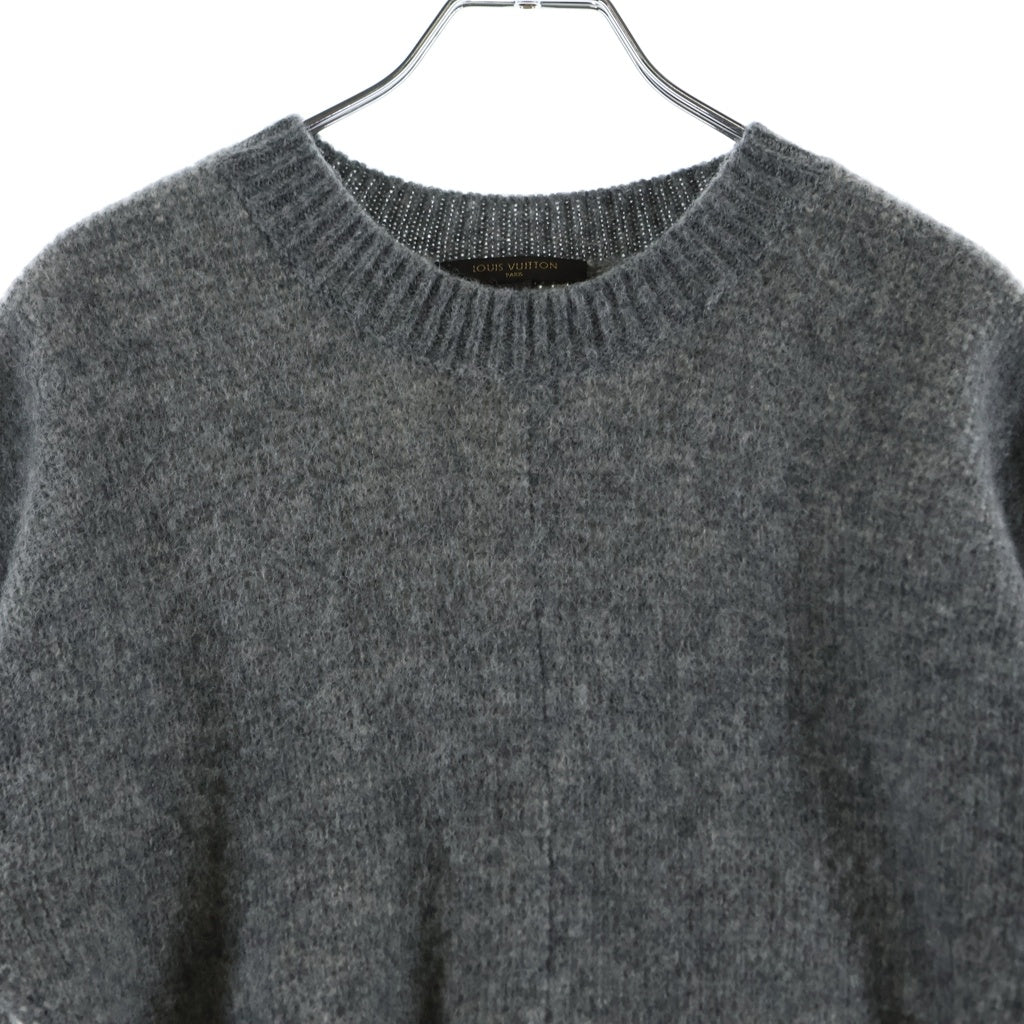 LOUIS VUITTON(ルイヴィトン) 08AW カシミヤ混 ウール クルーネック 長袖ニット セーター グレー RW082B WNKM18MPN レディース