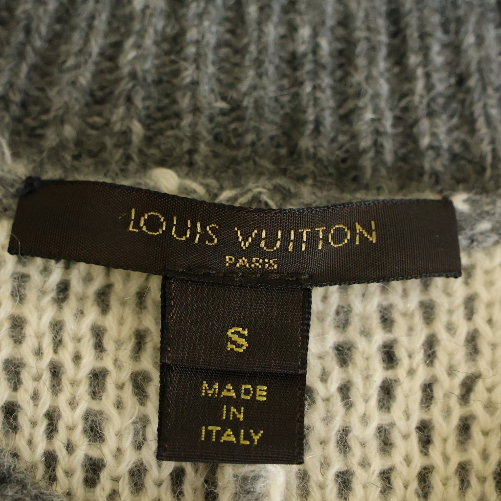 LOUIS VUITTON(ルイヴィトン) 08AW カシミヤ混 ウール クルーネック 長袖ニット セーター グレー RW082B WNKM18MPN レディース