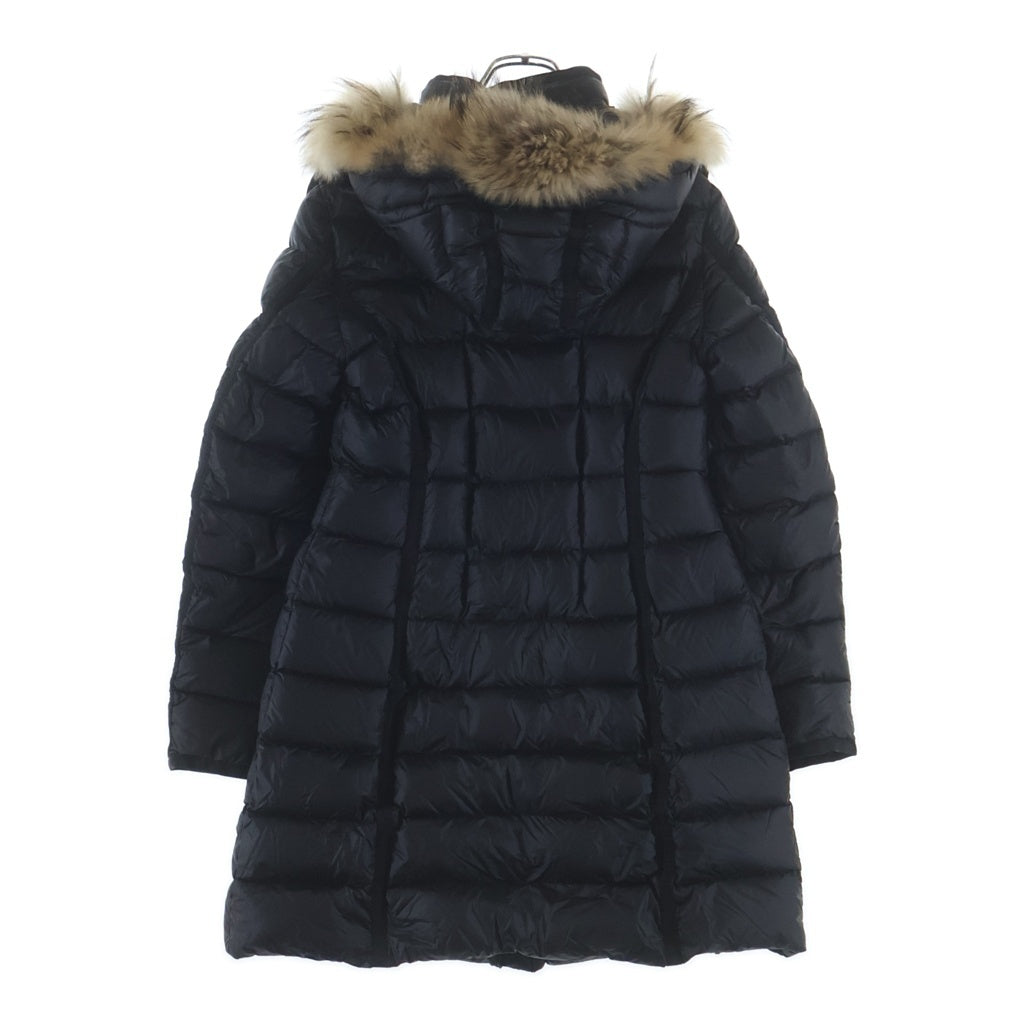 MONCLER(モンクレール) エルミファー フーデッド ジップアップ ダウン ロング ジャケット コート ブラック #2 B20934990015 レディース