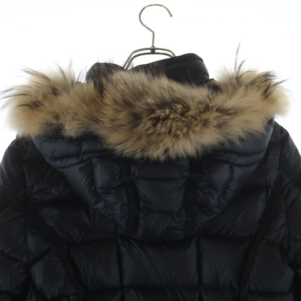 MONCLER(モンクレール) エルミファー フーデッド ジップアップ ダウン ロング ジャケット コート ブラック #2 B20934990015 レディース