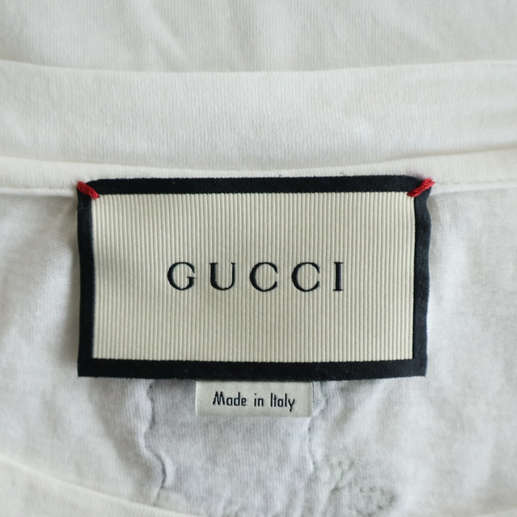 GUCCI(グッチ) 半袖Tシャツ ロゴプリント ホワイト XS 457095 X5L89 レディース