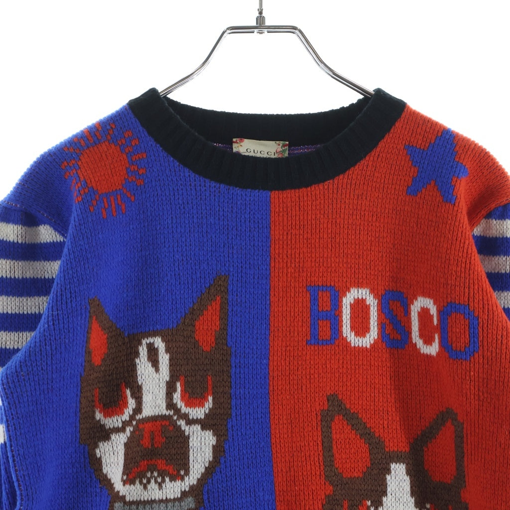 GUCCI(グッチ) ニットスウェット オレンジ×ブルー 12 519015 X1636 レディース