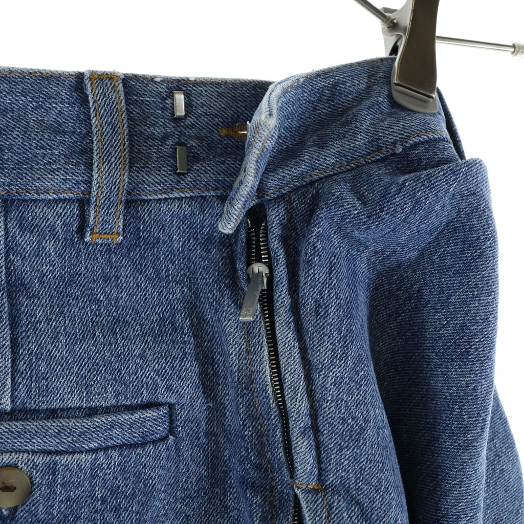 LOEWE(ロエベ) DRAPED JEANS ドレープ ギャザーデザイン デニム パンツ ジーンズ インディゴ レディース S540Y11X99
