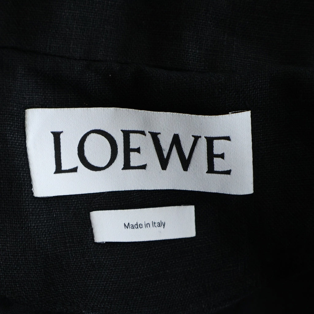 LOEWE(ロエベ) リネンオーガンジー ベルト付きコート ブラック XS S2191050RO レディース