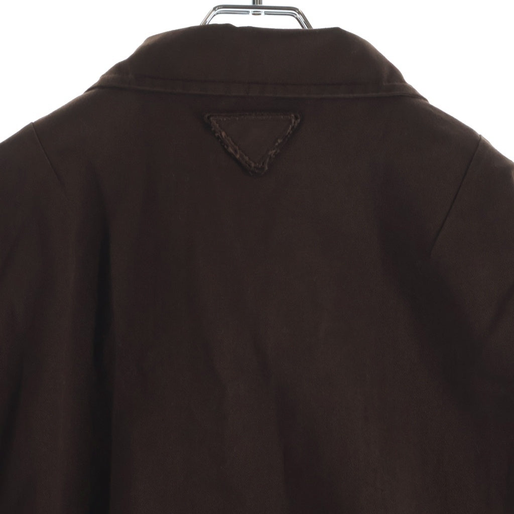 PRADA(プラダ) オールドギャバジンコットン シャツジャケット ブラウン 36 P8011 レディース