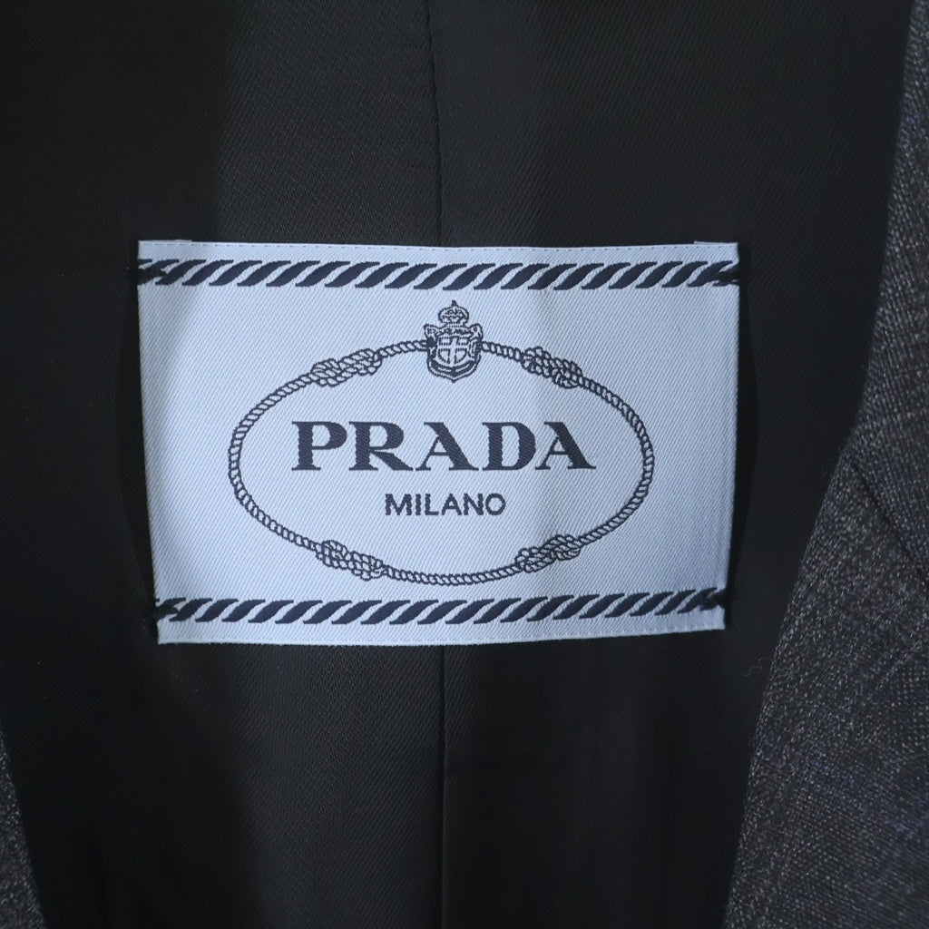 PRADA(プラダ) シングルブレスト ウール コート グレー 36S P612S レディース