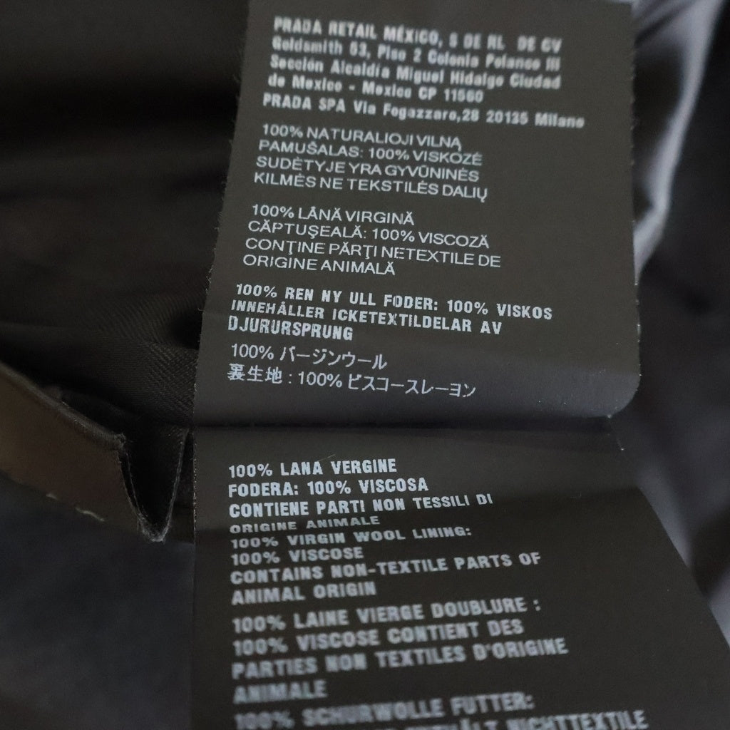 PRADA(プラダ) シングルブレスト ウール コート グレー 36S P612S レディース