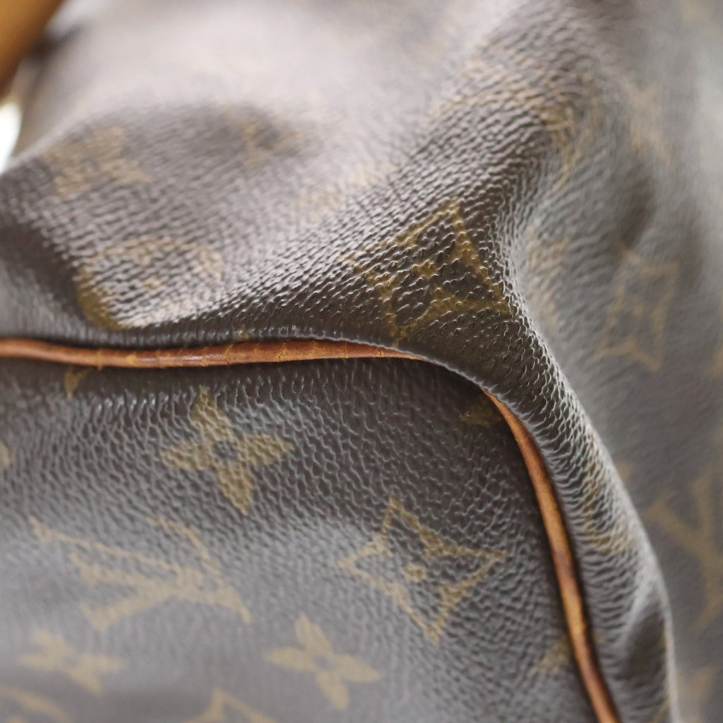LOUIS VUITTON(ルイヴィトン) モノグラム スピーディ25 ハンドバッグ ボストンバッグ ブラウン レザー×PVC M41528 ゴールド金具 レディース