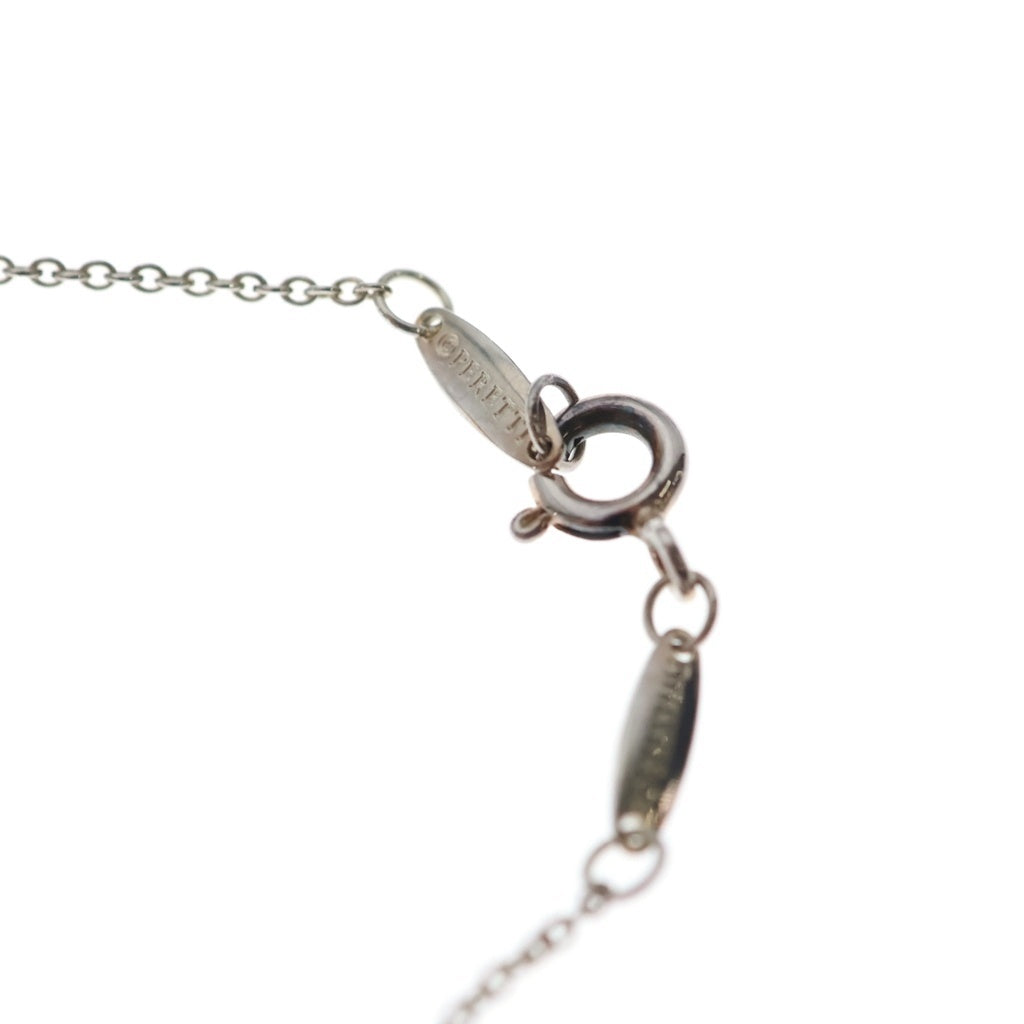 TIFFANY & Co.(ティファニー) オープンハート パール ブレスレット ホワイト×シルバー Ag925 レディース
