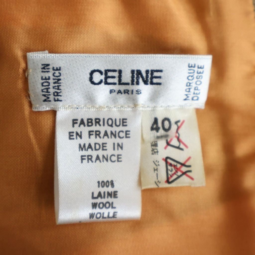 CELINE(セリーヌ) トリオンフロゴチェーン プリーツスカート ベージュ 40 レディース