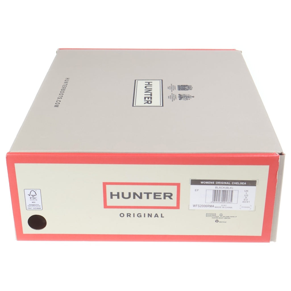 HUNTER(ハンター) ラバー サイドゴア ショートブーツ ブラック レディース