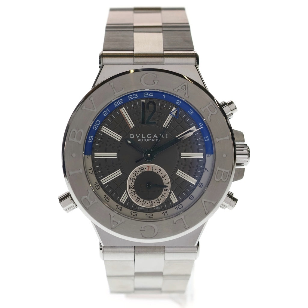 BVLGARI(ブルガリ) ディアゴノGMT グレー文字盤 SS/AT ステンレス オートマ 自動巻き 腕時計 DG40SGMT メンズ