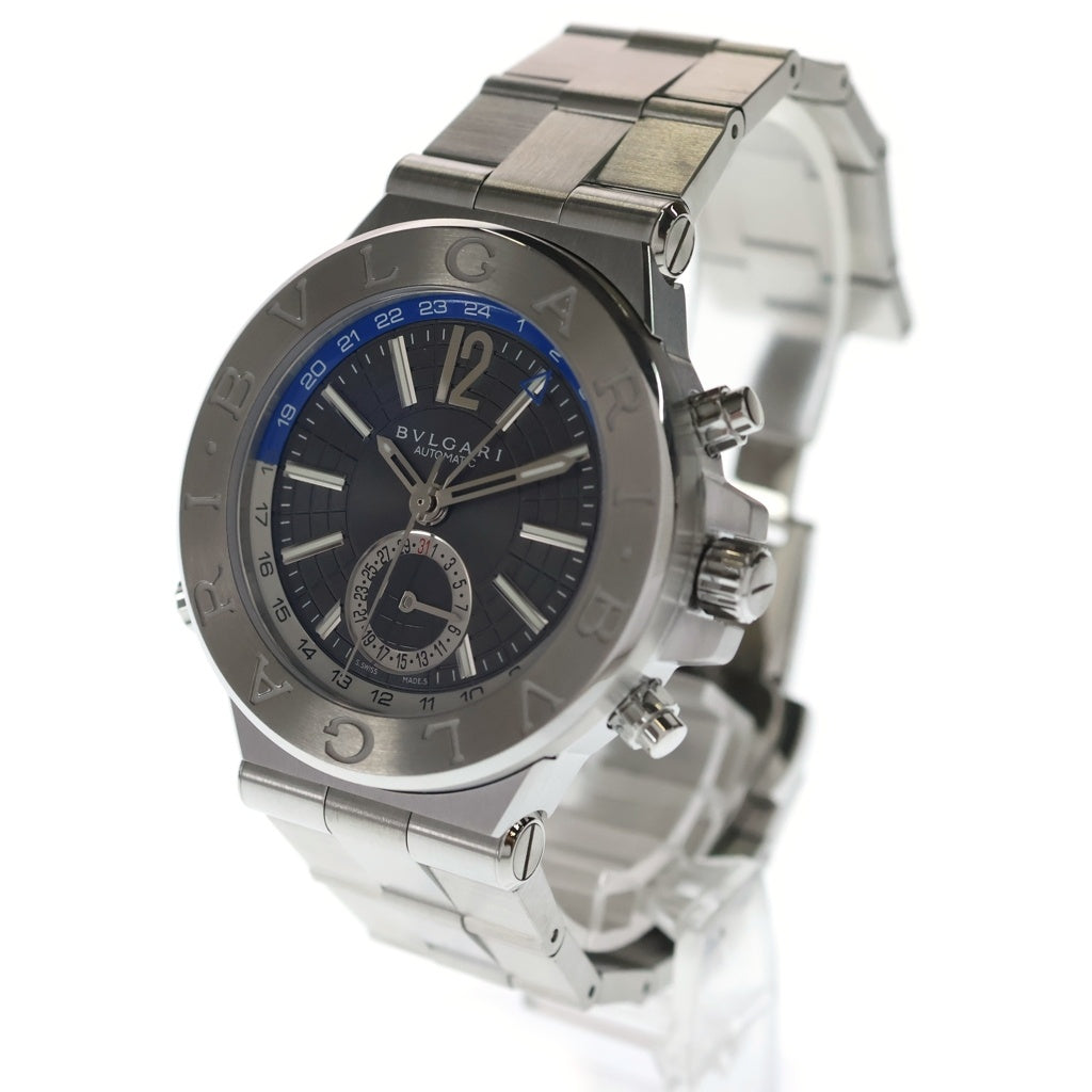 BVLGARI(ブルガリ) ディアゴノGMT グレー文字盤 SS/AT ステンレス オートマ 自動巻き 腕時計 DG40SGMT メンズ