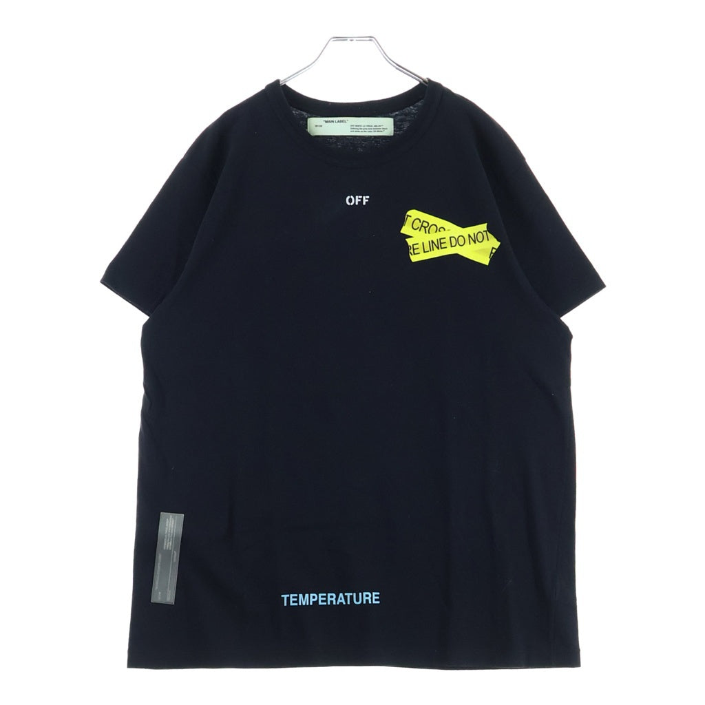 OFF-WHITE(オフホワイト) 18SS ファイヤーテープ Tシャツ ブラック #S OMAA002S18185006