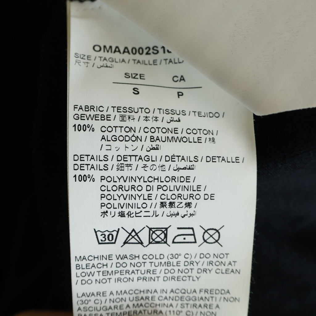 OFF-WHITE(オフホワイト) 18SS ファイヤーテープ Tシャツ ブラック #S OMAA002S18185006