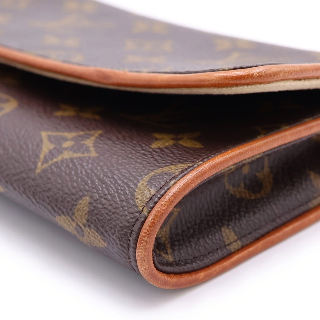 LOUIS VUITTON(ルイヴィトン) モノグラム ポシェットツインGM ショルダーバッグ M51852 ブラウン レディース