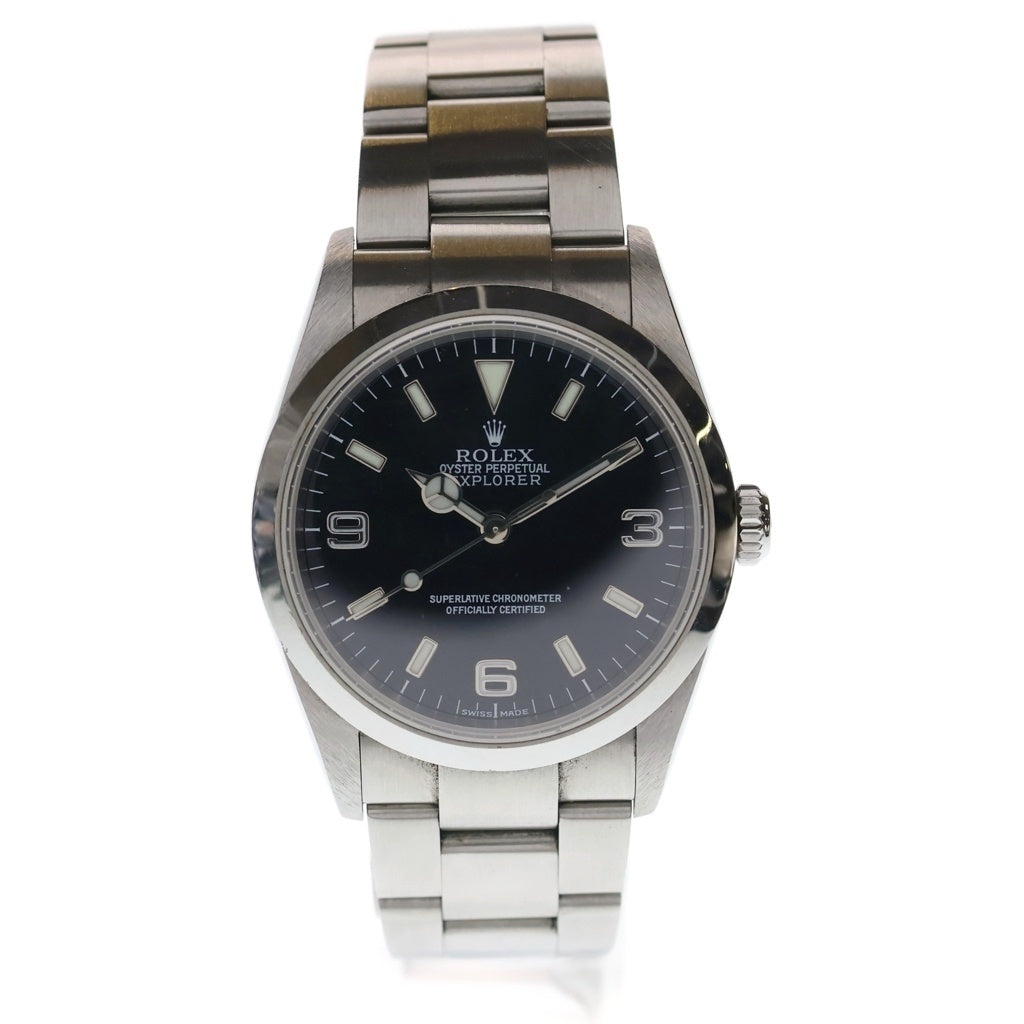 ROLEX(ロレックス) エクスプローラー1 黒文字盤 SS/AT ステンレス オートマ 自動巻き 腕時計 114270 メンズ