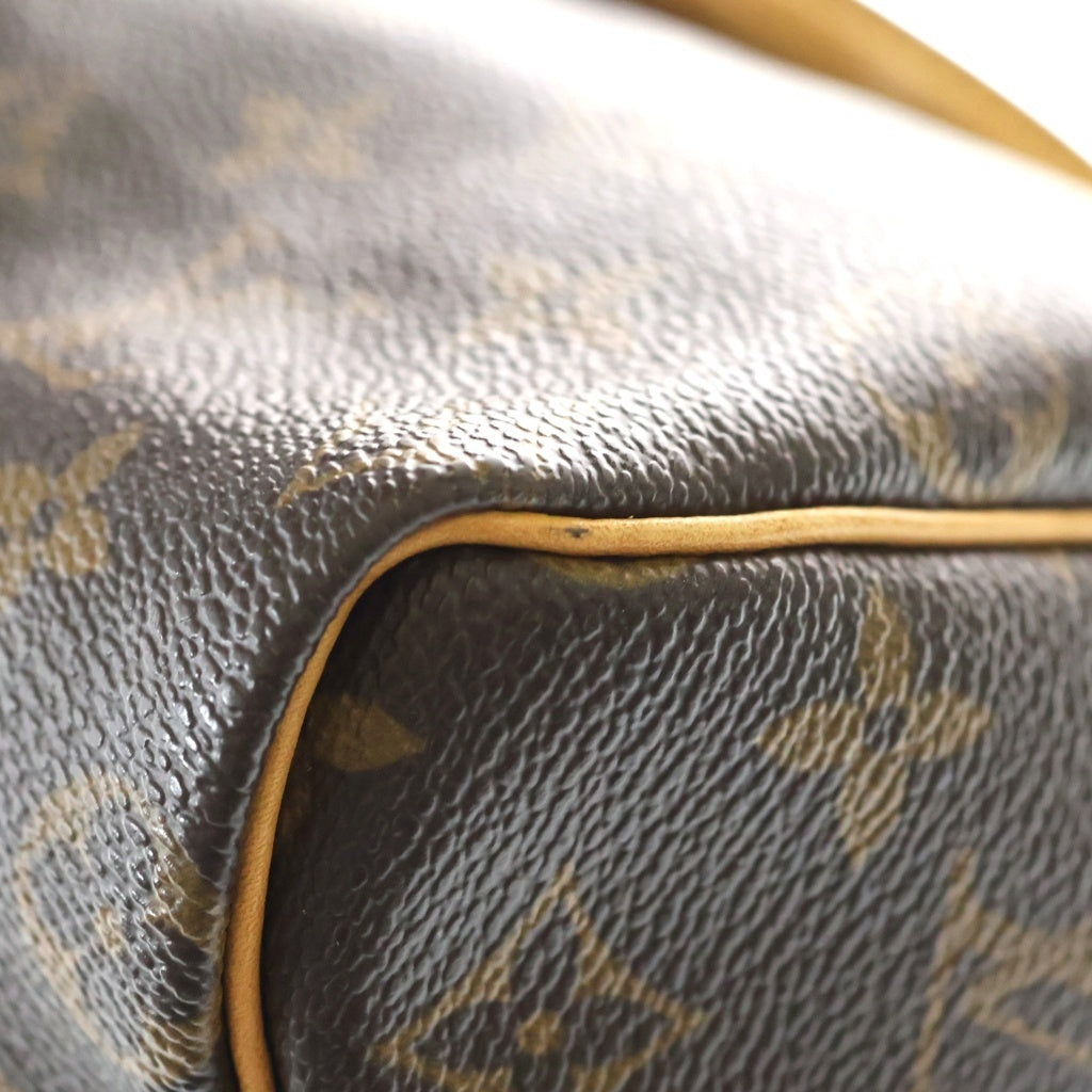 LOUIS VUITTON(ルイヴィトン) モノグラム スピーディ25 ハンドバッグ ミニボストンバッグ ブラウン レザー×PVC M41528 ゴールド金具 レディース