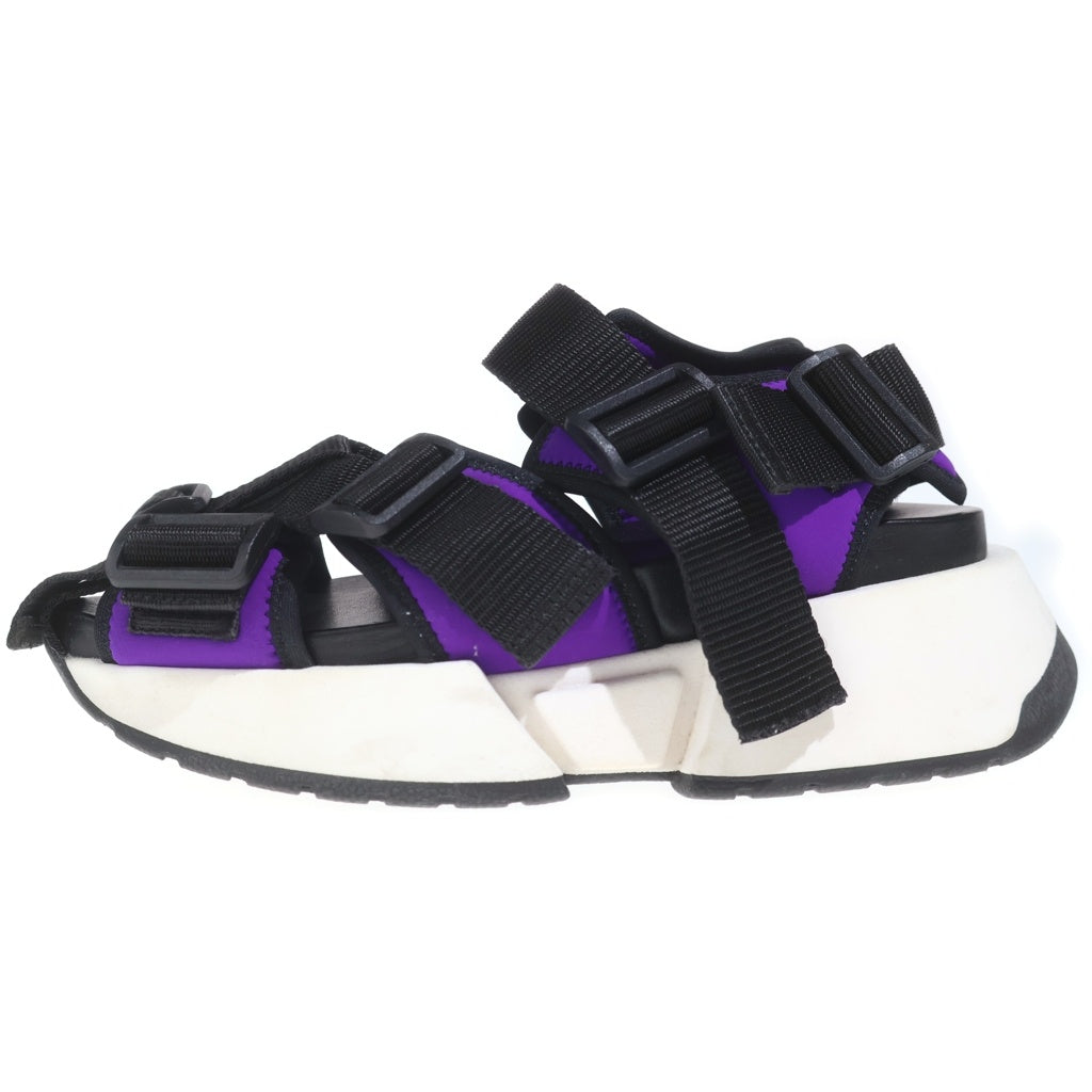MM6 Maison Margiela(エムエムシックスメゾンマルジェラ) クロスストラップ プラットフォームサンダル シューズ パープル/ブラック レディース