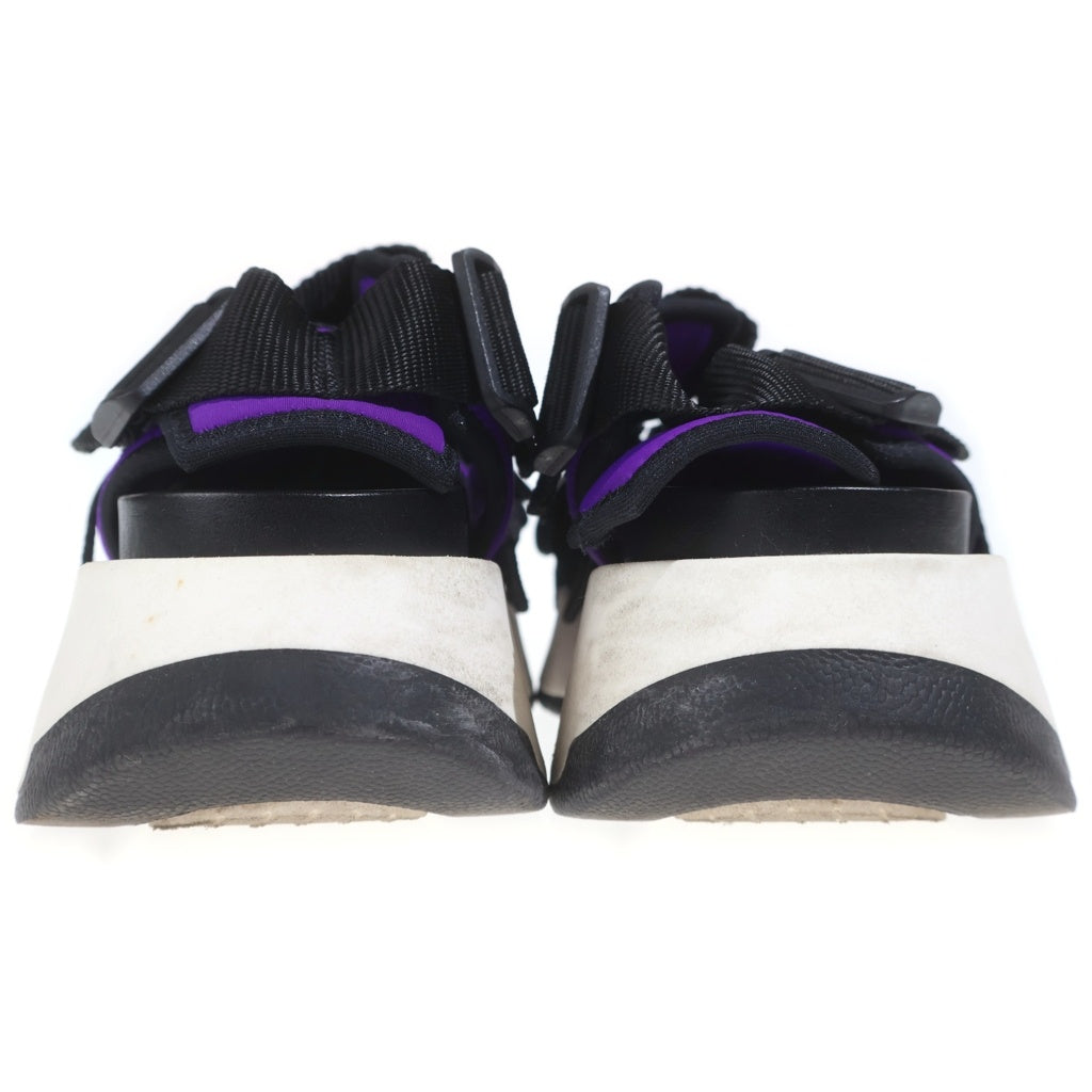 MM6 Maison Margiela(エムエムシックスメゾンマルジェラ) クロスストラップ プラットフォームサンダル シューズ パープル/ブラック レディース