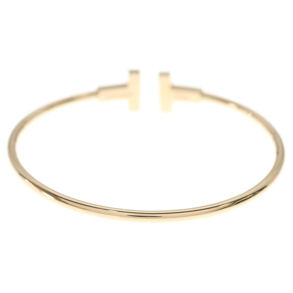 TIFFANY & Co.(ティファニー) Tワイヤー ダイヤ バングル ブレスレット ピンクゴールド K18PG レディース