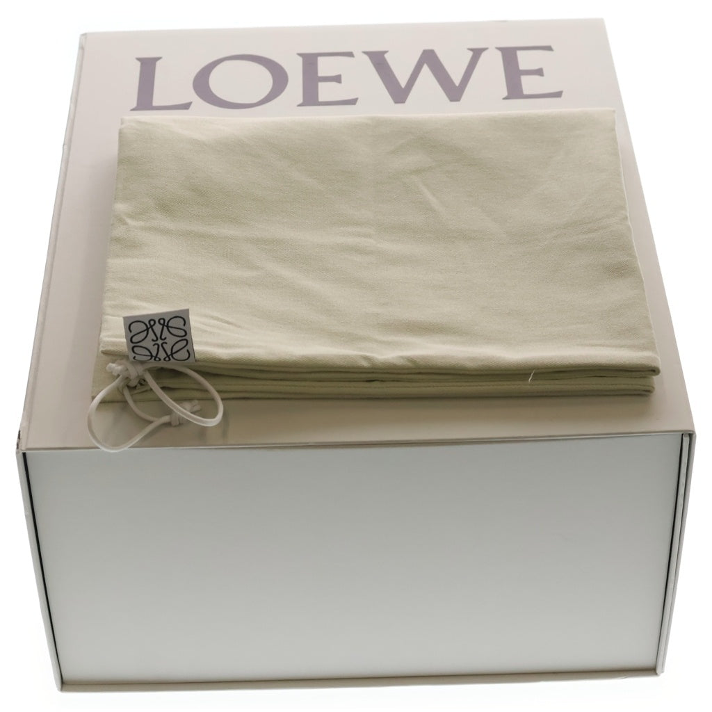 LOEWE(ロエベ) ブレイドバスケット ハンドバッグ カゴバッグ ミディアム カーキ/ナチュラル ラフィア×レザー レディース