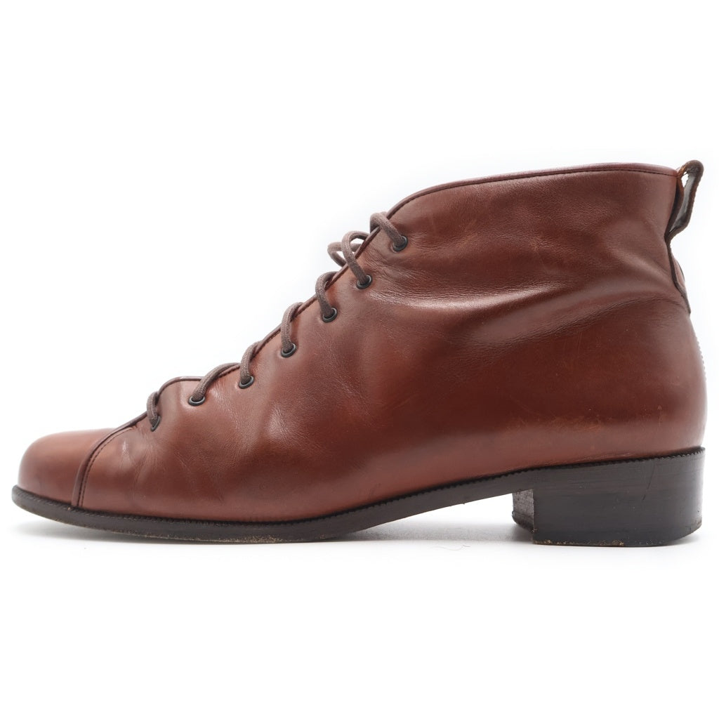 Salvatore Ferragamo(サルヴァトーレ フェラガモ) レザーショートブーツ ブラウン #7 レディース