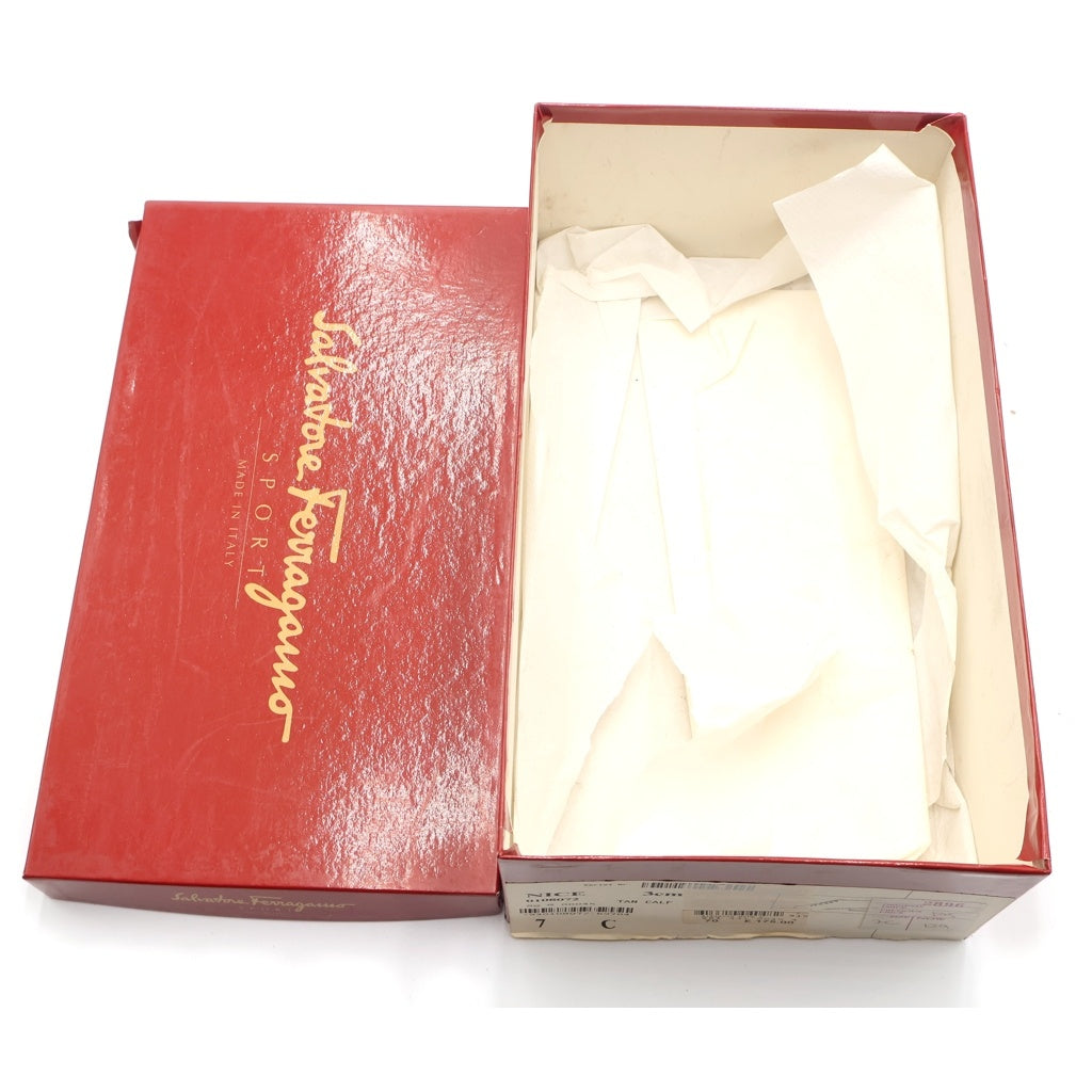 Salvatore Ferragamo(サルヴァトーレ フェラガモ) レザーショートブーツ ブラウン #7 レディース