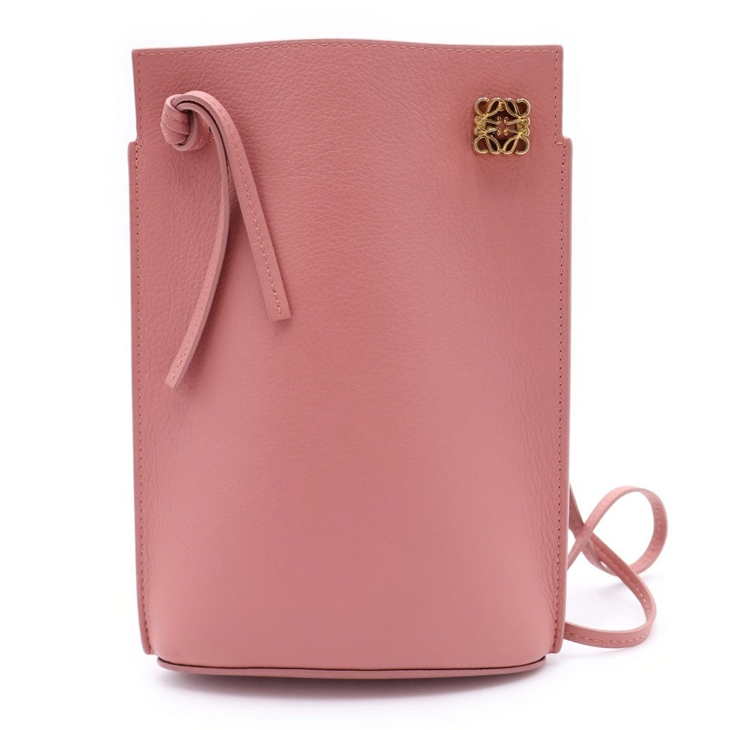 LOEWE(ロエベ) ダイスポケット レザー ショルダーバッグ ピンク レディース