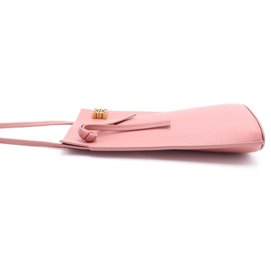 LOEWE(ロエベ) ダイスポケット レザー ショルダーバッグ ピンク レディース