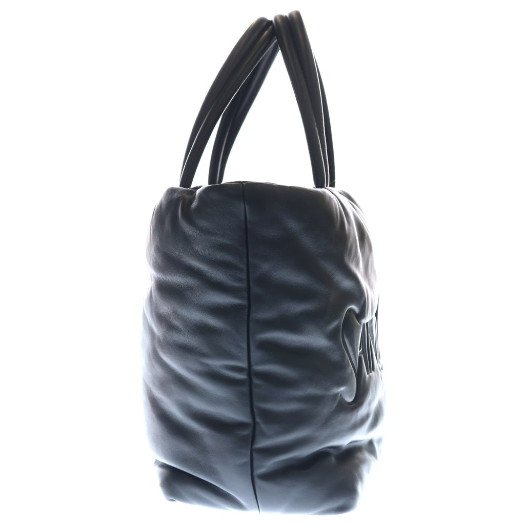 SAINT LAURENT PARIS(サンローランパリ) ワイドパファー ナッパレザー ロゴ トートバッグ 756269 ブラック レディース