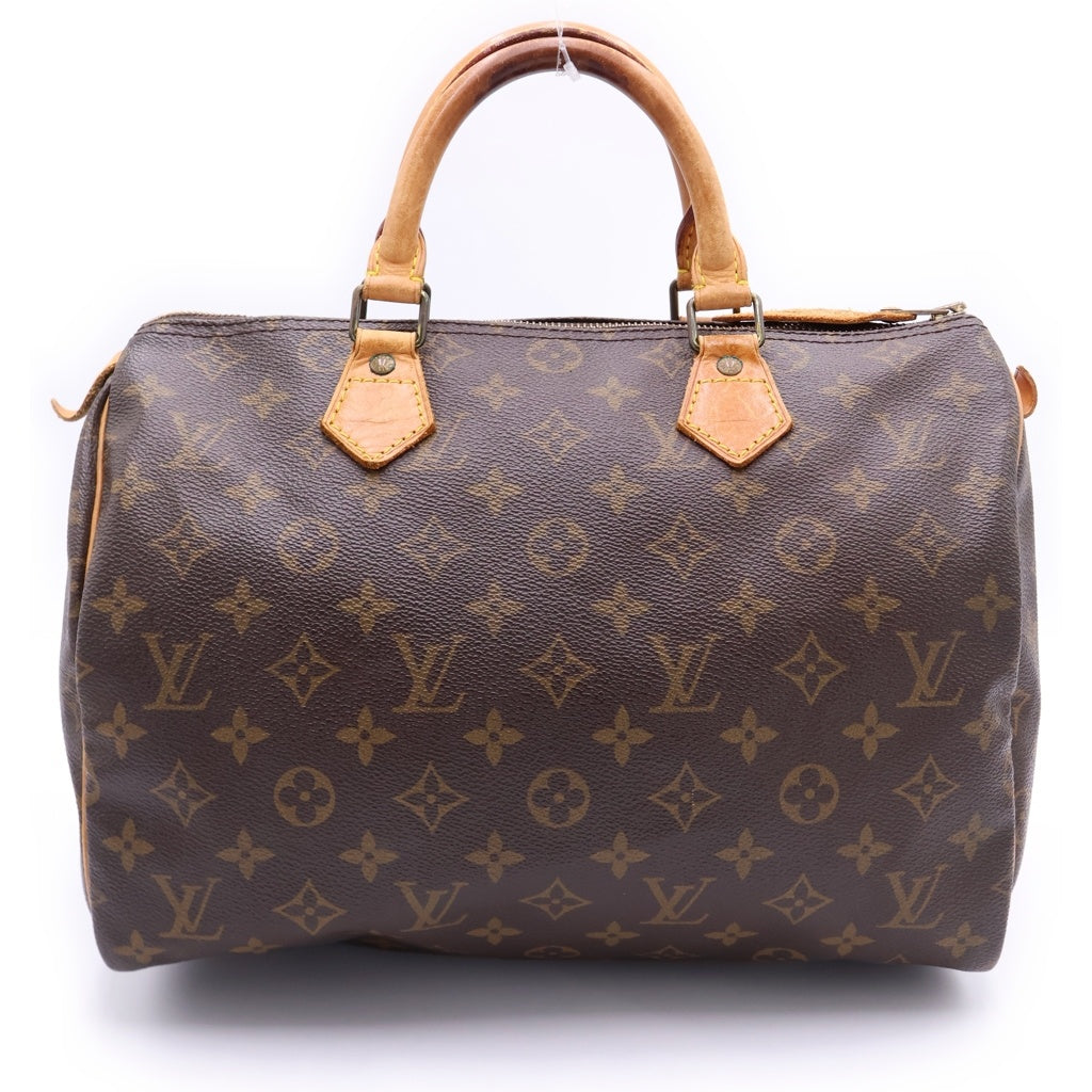 LOUIS VUITTON(ルイヴィトン) モノグラム スピーディ30 PVC レザー ハンドバッグ ミニボストンバッグ M41526 ブラウン レディース