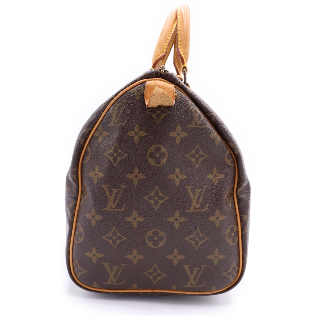 LOUIS VUITTON(ルイヴィトン) モノグラム スピーディ30 PVC レザー ハンドバッグ ミニボストンバッグ M41526 ブラウン レディース